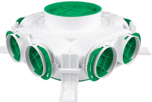 SYSTERM Verteilerkasten DN 160/200-8x75, Zubehör für Rekuperation, Lüftung, Heizung, HVAC, HLK-System, Wärmerückgewinnung, Belüftung, Verteilerkasten, Luftverteiler Lüftungsanlage 75mm