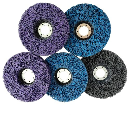 5 Disques de Nettoyage CSD 125x22mm Mélangé Disque de Tissu en Nylon Disque de Nettoyage Grossier Disques CSD Pour Meuleuse D'angle pour Enlèvement de la Rouille, Peinture, Rouille et l'oxydation
