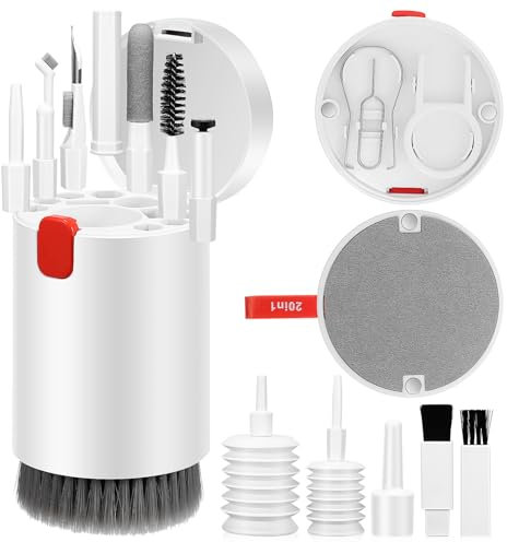 Hemobllo 20 in 1 Electronics Cleaning Kit - Keyboard Cleaning Kit Phone Screen Cleaner Kit Retractable Cleaning Brush Electronics Cleaning Tools for Camera Lens, Laptops, Tablets, Earphones