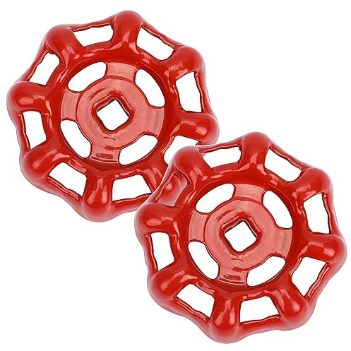 Mozeat Lens 2 Stück Handrad für Absperrventil Metall Wasserrohr Ventil 7 x 7 mm Ventil Handrad Kugelhahn Ventil Eisen Kugelhahn Ventil Wasserhahn Griff Ventil Rot Ventil Absperrventil Ersatz Handrad