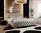Emporius Polsterbett 180x200cm Laval - Glamour Bett mit Lattenrost, Kopfteil - Doppelbett Samt Schlafzimmerbett Chesterfield - Velvet (Grau - Paros 05)