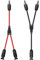 Owinus Cable solar Y con conector en Y de 6 mm2, cable solar Y de 10 AWG, 1 par de cables solares 1Y2 de 6 mm2 MMF y FFM para módulos fotovoltaicos (rojo y negro)