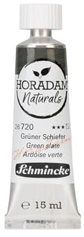 Schmincke - Horadam Naturals, Grüner Schiefer, 15 ml, 26720006, feinste vegane Wasserfarbe, natürliche Pigmente, Verbindung Aquarell & Gouache, Tube