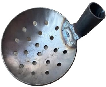 Fenteer Outil de Fosse septique, louche en métal, Tamis réutilisable, Multi-utilisé pour l'arrosage, Outil de Nettoyage des égouts sans poignée pour Les, 17 cm Acier