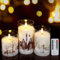 Huifoo 3 Flammenlose LED Kerzen im Glas mit Timerfunktion, Glas Weihnachtskerzen mit Fernbedienung,Flammenlose Weihnachtskerzen,Led Kerzen, LED Stumpenkerzen für Festival/Home/Party Dekoration