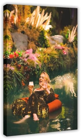 TCMAHE Adele Sänger-Poster (10) Leinwand-Poster, Schlafzimmerdekoration, Landschaft, Büro, Raumdekoration, Geschenk, 20 x 30 cm