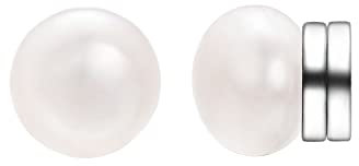 Airokiy Ohrclips Damen Perlen Ohrringe Magnet Ohne Ohrloch Mädchen Edelstahl Knorpel Magnetische Hypoallergener Modeschmuck 8mm