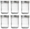 Hniuyun Mason Jars 8 oz, 6 Pack 240ml Canning Jars Jelly Jars With Regular Lids, Clear Glass Storage Containers for Fermenting, Pickling, Overnight Oats, Jam, Shower Favor