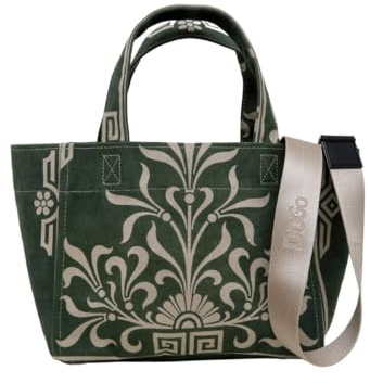 DOGO Damen Vegan Grün Medium Tote Bag – Antik Grün Motiv, mehrfarbig, Einheitsgröße