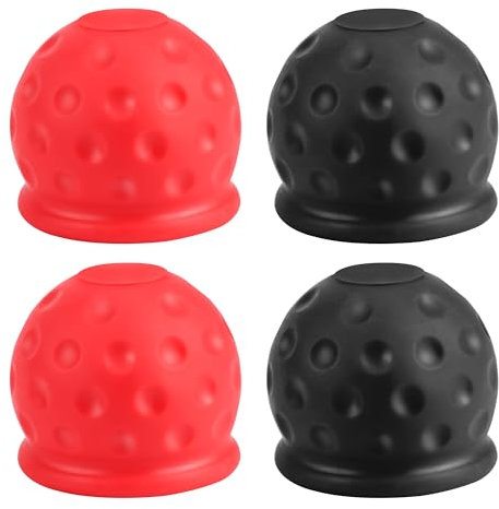 4 Pezzi Copertura Sferica per Gancio Traino 50mm in Gomma Ecologica - Antigraffio, Anti-UV e Resistente alla Corrosione per Auto, SUV, Camper e Rimorchi