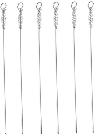 Milisten 6pièces Lot De Brochettes Barbecue Inox Bâtonnets Acier Inoxydable Pour Barbecue Extérieur Ustensiles Anti-rouille