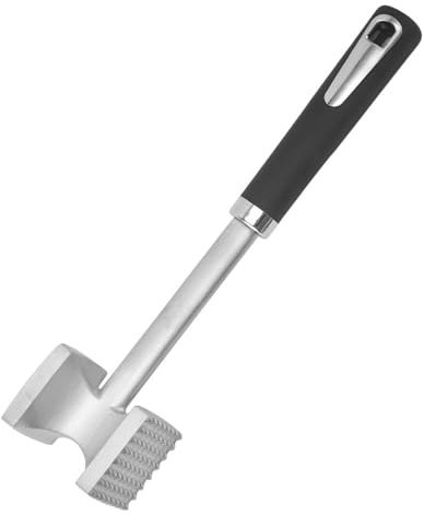 YUXITA Ablandador de carne de aluminio con mango ergonómico, práctica herramienta de cocina para ablandar carne y aves de corral