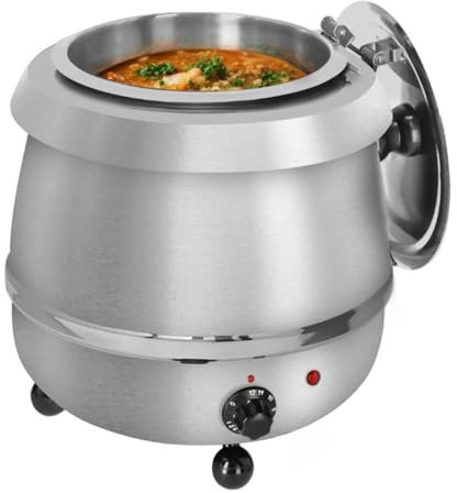 Chauffe-Soupe Électrique 10L – INOX – Température Réglable – Maintien au Chaud – Marmite Professionnelle pour Soupe, Veloutés et Bouillons