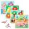 Wooden Puzzles for 1 2 3 Year Old – 4 Set Chunky Wooden Jigsaw Puzzles for Kids, Farm Animals, Fruits & Marine Creatures Peg Puzzle, Montessori Educational Learning Toy Gifts for Toddlers