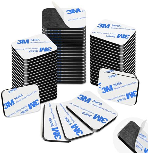80Pcs Double Sided Adhesive Pads,Ellipses Sticky Pads Heavy Duty,Strong Mounting Tape,Pre-Cut Foam Pads, Waterproof for Walls Picture, Car, Home, Office (40 x 30mm)