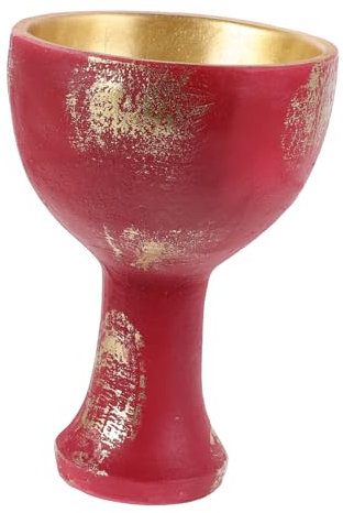 Luxshiny Resin Holy Grail Cup Wiccan Decor Communion Chalice for Figurines Craft Collectible Halloween Props