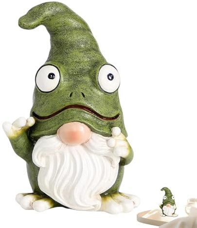 Figurine de nain d'extérieur – Figurine grenouille de jardin | naine grenouille mignonne | Petits ornements en résine | Ornement miniature sans visage pour balcon, salon, jardin, cour, chambre