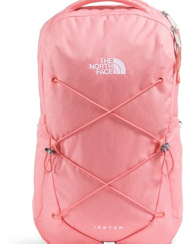 The North Face Women's Jester Everyday Laptop Backpack - Commuter Travel Bag, Laptop Sleeve, Water-Repellent, Coral Crush Light Heather/Coral Crush, One Size