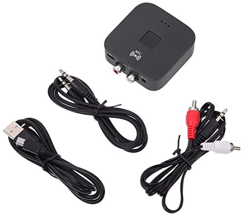 OSOLADY Kabelloser Audio Empfänger Auto Adapter NFC Audio Receiver Abs Material Kompatibel mit PC Notebook Heim Audiosystem