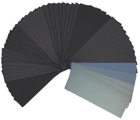 60 Pcs Wet And Dry Sandpaper, 120 To 5000 Multi Fine Grit Sandpaper For Walls For Wood Furniture, Cars Polishing, Walls, Metal Sanding (23 X 9 Cm)
