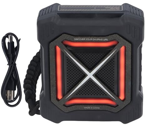 Keenso Portable Speaker with High Volume Subwoofer, Ambient Light, Long Battery Life for Outdoor Party Camping