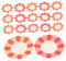 JECOMPRIS 100 Piezas Decoraciones para Fiesta Infantil Platos Desechables Boho para Shower Rojos