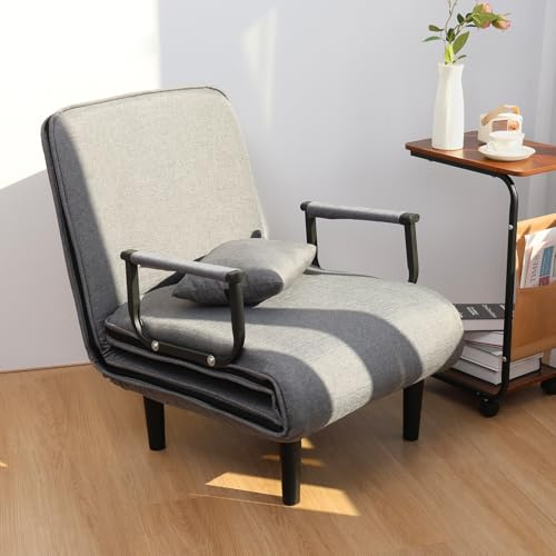 Explorinox Schlafsessel mit Bettfunktion 3-in-1 Sessel Schlafsofa klappbar – Verstellbare Rückenlehne, platzsparendes Gästebett für Wohnzimmer, Apartment oder Gästezimmer