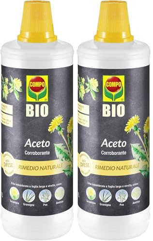 COMPO BIO Aceto Concentrato, Rimedio Naturale nei Confronti di Erbe Indesiderate, Per Pulire Vialetti e Aree Incolte, 100% Naturale, 1 L (Confezione da 2)