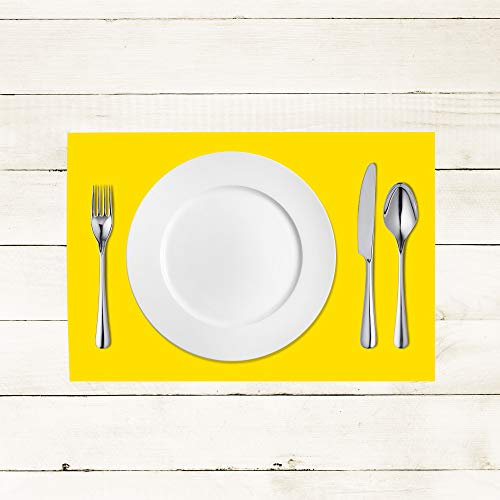 Sovie HORECA Tischset in GELB aus Linclass Airlaid, 40 x 30cm, 100 Stück, ideal für fröhliche Tischdekoration, Sommerfeste, Partys, Frühstück, Platzdeckchen Platzset Platzmatten