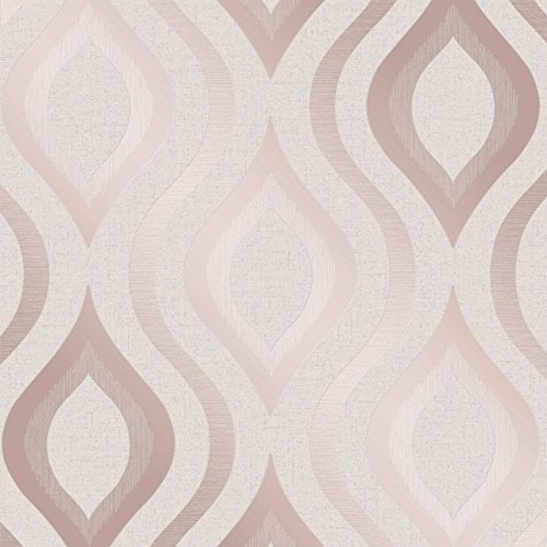 Fine Décor FD42206 Papier peint à quartz Doré rose