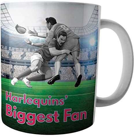 AK Giftshop Harlequins Biggest Fan Rugby Mug/Cup