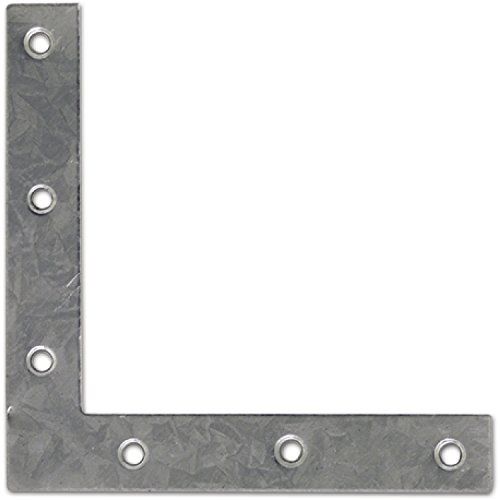 Scheinhaken zum Einlassen, eckig, GR. 5 | 105 x 105 x 17 x 1,25 mm, Stahl verzinkt | Fensterbeschläge Ersatzteile