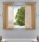2er-Pack Gardinen Transparent Vorhang Set Wohnzimmer Voile Schlaufenschal mit Bleibandabschluß HxB 175x140 cm Sand, 61000CN