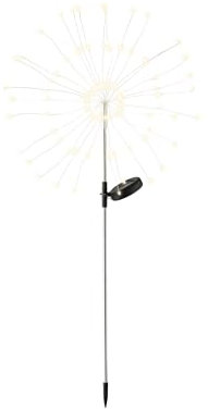 LED Solar Firework Gartenstecker Hänger 90 LEDs Gartendeko silber warmweiß IP44