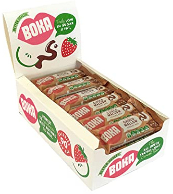 Boka Food Chewy Choco Mallow Cereal Bars 24 x 30g, Healthier Snack, Vegan, Low Sugar, Low Fat & High Fibre Breakfast Bars. Nut free - Great for Kids & Adults