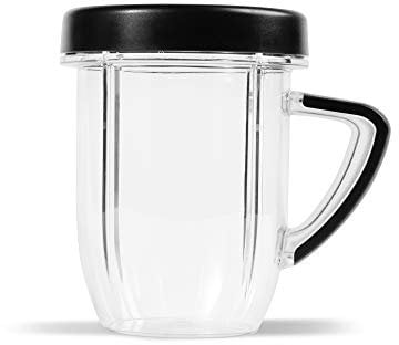 NutriBullet NBM-U0272 Rx Kaffeebecher mit Lippenring, Kunststoff, Schwarz