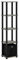 Furinno Turn-N-Tube No Tools 5-Tier Display Decorative Shelf with Bin, French Oak Grey/Black/Black