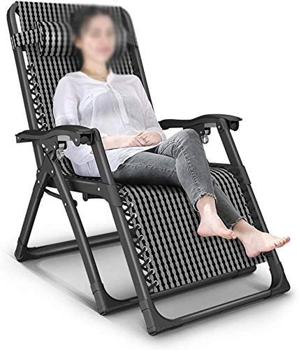 TGTGH Sonnenliege Gartenstühle Faltbarer Liegestuhl Outdoor Zero Gravity Recamiere Terrasse Lounges Stuhl Verstellbare Klappliege Strand Tragbare Sonnenliege