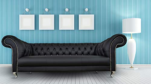 jvmoebel Chesterfield Sofa Polster Designer Couchen Sofas Garnitur Textil Stoff Schwarz