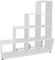 Tidyard Librería de Madera con Cubos y estantes Abiertos, Estantería para Libros Independiente Estantería librería en Forma de Escalera 142 cm Blanca