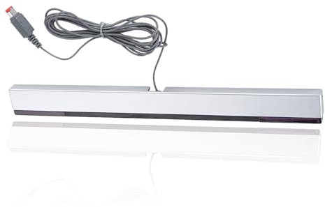 Dpofirs Barre de Capteur de Rayon de Signal Infrarouge IR avec Support, Récepteur Filaire pour WII/WIIU Console, Montage Facile du Récepteur Au-Dessus ou Au-Dessous du Moniteur de Télévision