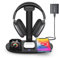 Suguder - Soporte para auriculares con cargador inalámbrico de 15 W, estación de carga 4 en 1 para AirPods Max/Pro/4/3/2 iWatch 10/9/8/7/6/5/4/3/2/1/SE iPhone 16/15/14/13/12/11/X para juegos de mesa