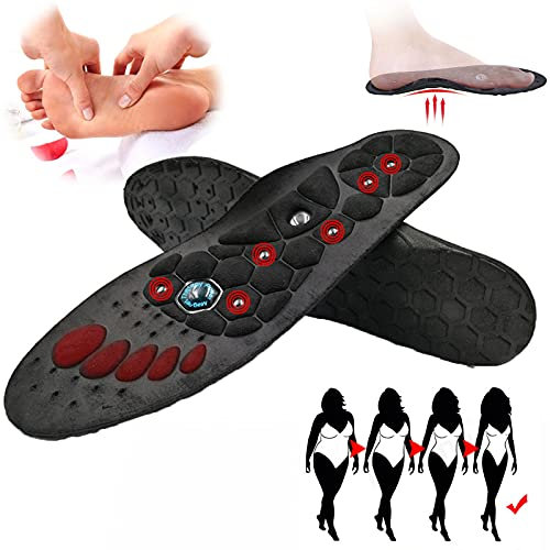 Magnetische Massage Einlegesohlen,Gesund und Atmungsaktiv Fuß Acupoint Abnehmen Akupressur Schuheinlagen Orthopädische Einlagen - Fördern Durchblutung -Ermüdung entlas (Size:M(EU:41-43),Color:1 Pair)