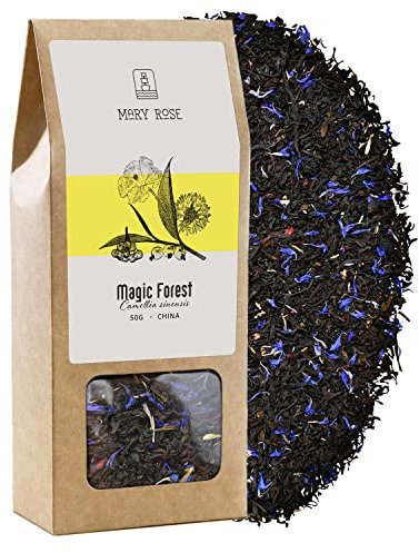 Mary Rose schwarzer Tee Magic Forest | Schwarzer Tee aus China | Assam | Früchte-Tee | Tiefe des Geschmacks und des Aromas | Natürliche Zusätze | Quelle des Theins | Natürliche Anregung | 50g