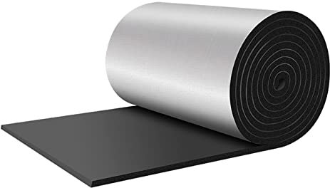 Platte Wohnmobil Wohnwagen Isolierung Selbstklebend Dämmmatten,Wärmeschutzmatte Selbstklebend Schalldämmungsmatten,Dämmung Isolierung Kautschuk,Für Türen,Dächer,Fußböden,25mm(thk),1 *8M (8m²)