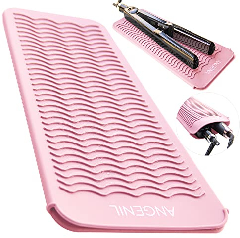 ANGENIL Pochette en Silicone Résistant à la Chaleur Pour fer à Lisser Plat, Bigoudi, Sèche-Cheveux, Pince à fer à Friser, Airwrap, Pinces à Friser, Cadeaux Pour Femmes, Qualité Alimentaire