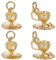 Beebeecraft 1 Box 10Pcs Tea Cup Charms 18K Gold Plated Cup and Saucer Pendant Charms Carved Roya Word with Jump Rings for Jewelry Making Bracket