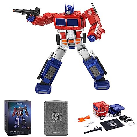 Robosen Elite-Edition Optimus Prime Transformer: Sprach- & App-gesteuert, interaktiv, von der G1-Serie inspirierter wandelbarer Roboter - EIN Traum für Sammler und Transformers-Fans jeden Alters