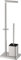 Ibergrif M34154A Toilet Roll Holder with Toilet Brush, Stainless Steel Toilet Roll Holder Free Standing, Toilet Paper Holder and Toilet Brush, Toilet Brush with Roll Holder