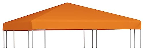 Higsose Pavillondach 310 g/m² 3x3 m Orange Wasserdicht Stabil Winterfest Dach für Pavillon Gartenpavillon Abdeckung
